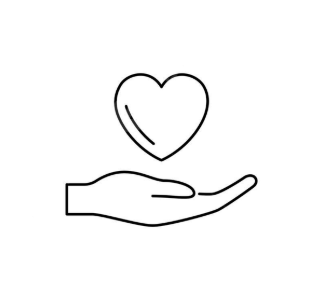 heart on a hand