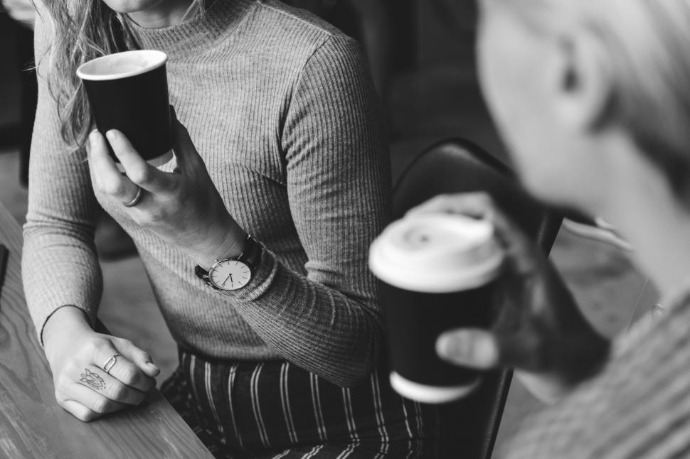 Therapist holding coffee